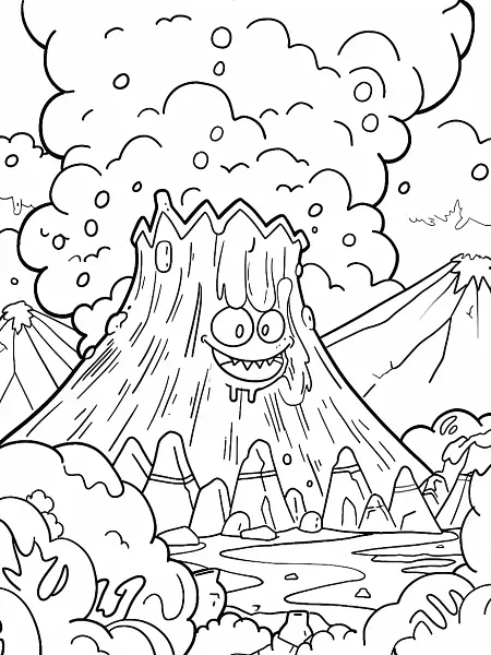 Cheerful Magcargo Pokemon in a Volcanic Landscape - 2