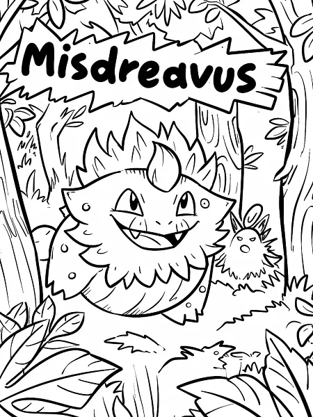 Misdreavus Pokemon in a Spooky Forest - 2