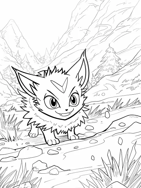 Mischievous Sneasel Pokemon in a Snowy Mountain Scene - 3