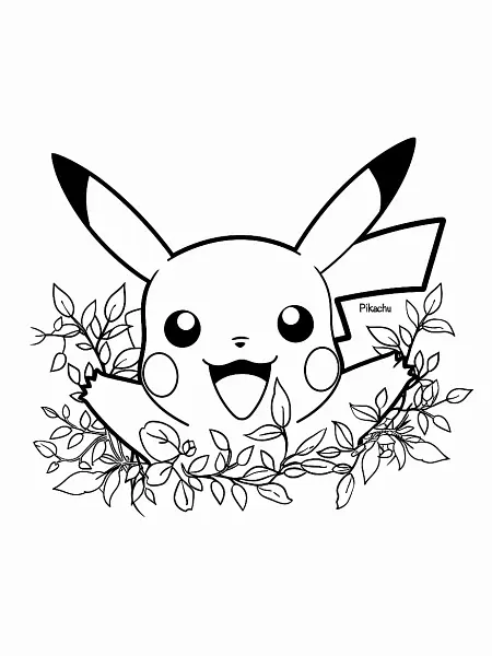 Cheerful Pikachu in a Forest - 2