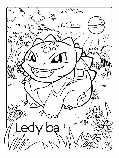 Cheerful Ledyba Pokemon in Sunny Park - 0