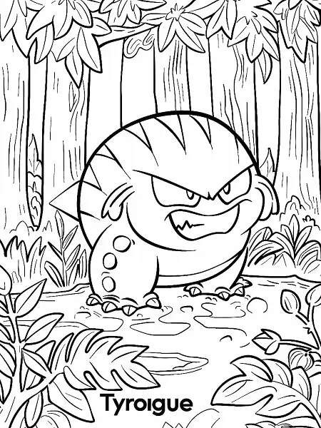 Tyrogue Pokemon in a Serene Forest - 0