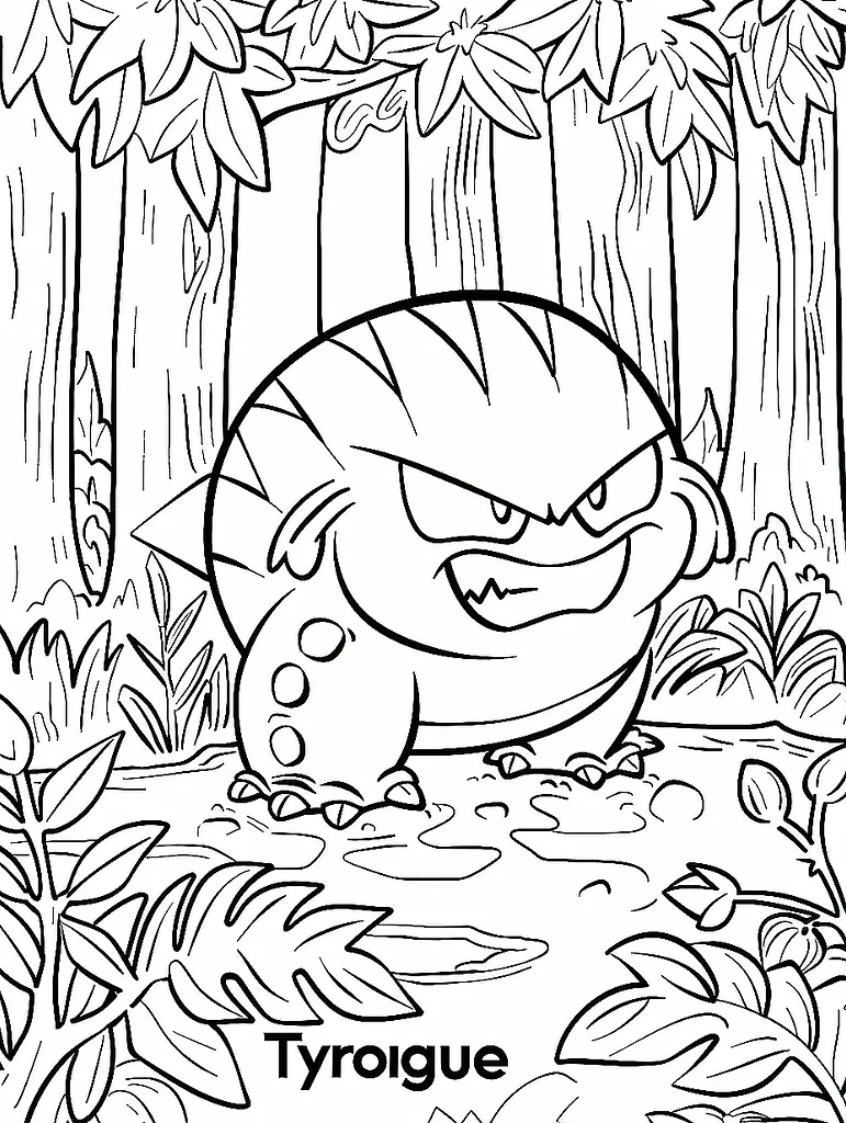 Tyrogue Pokemon in a Serene Forest