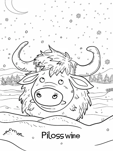 Piloswine Pokemon in a Snowy Landscape - 1