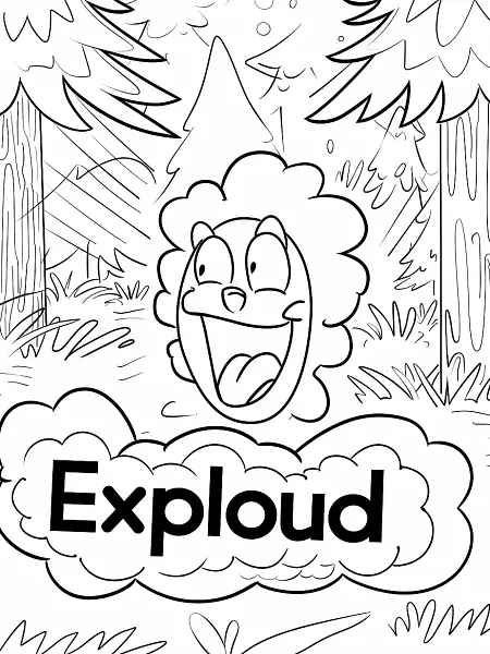 Excited Exploud Pokemon in a Forest - 2