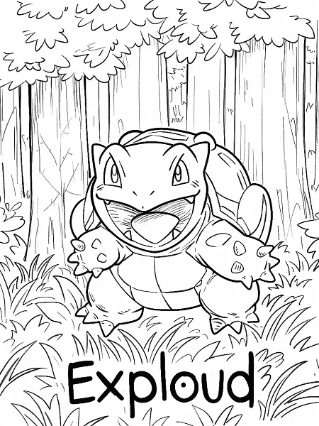 Excited Exploud Pokemon in a Forest - 0