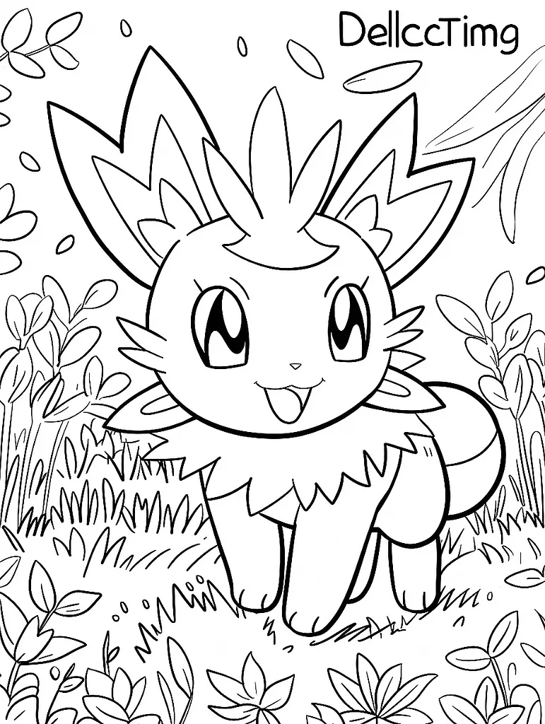 Playful Delcatty Pokemon in a Sunny Meadow 2