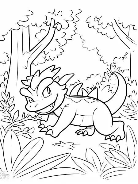 Determined Grovyle in a Lush Forest - 3