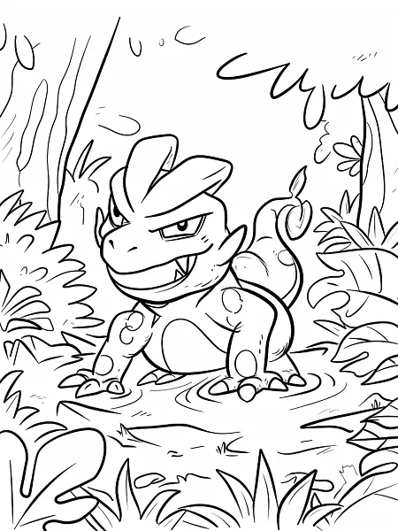 Determined Grovyle in a Lush Forest - 2