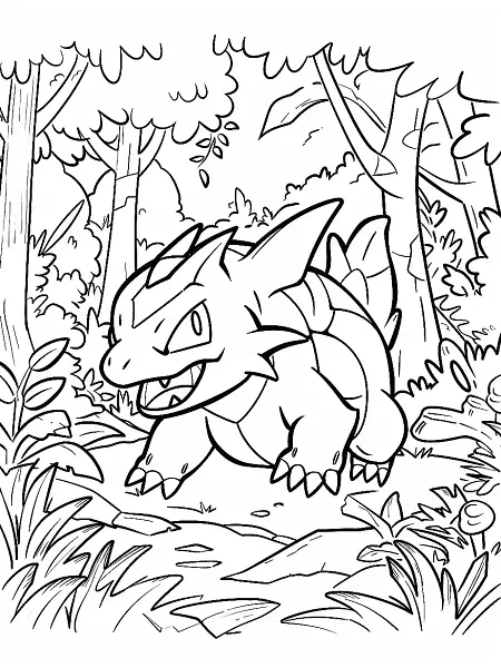 Determined Grovyle in a Lush Forest - 0