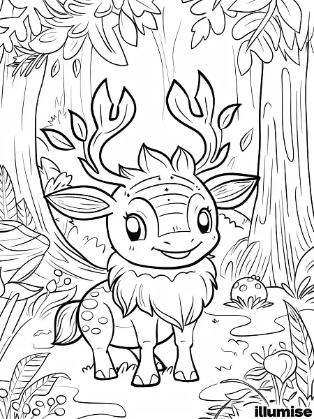 Playful Illumise Pokemon in an Enchanted Forest - 3