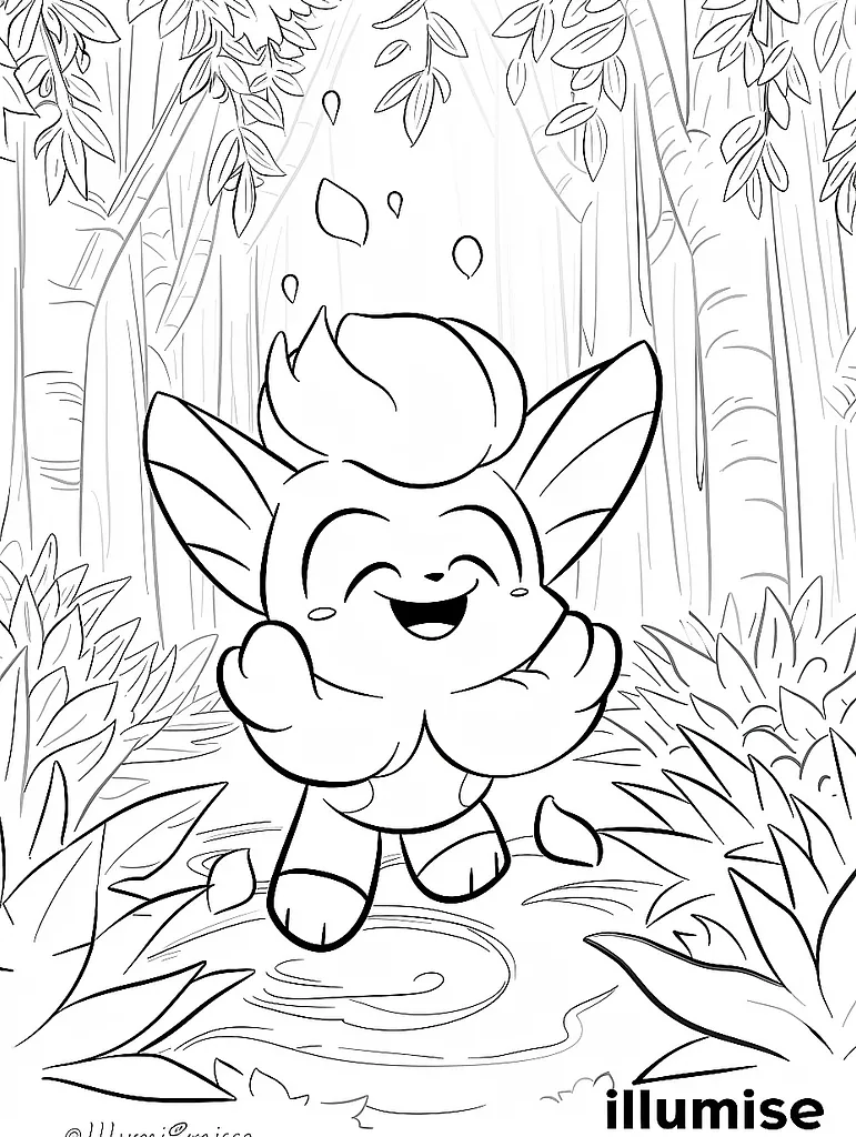 Playful Illumise Pokemon in an Enchanted Forest 2