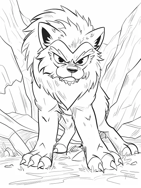 Fierce Lairon Pokemon in Rocky Mountain Environment - 3