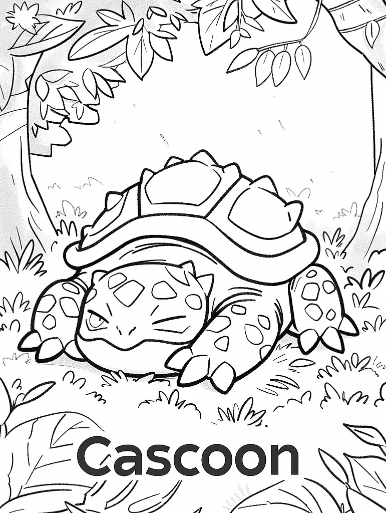 Sleepy Cascoon Pokemon in a Forest 2