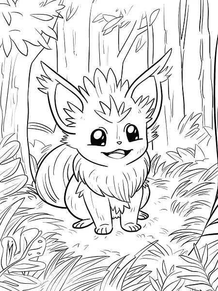 Playful Loudred Pokemon in a Vibrant Forest - 3