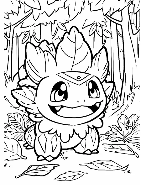 Playful Loudred Pokemon in a Vibrant Forest - 0