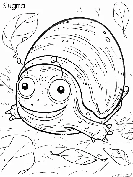 Playful Slugma Coloring Page - 0