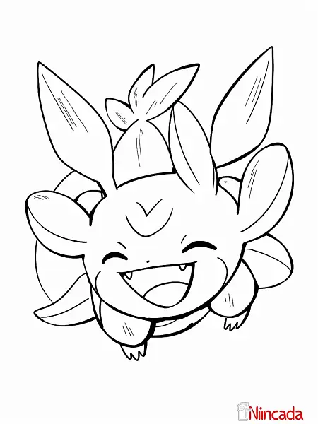 Playful Nincada Pokemon Coloring Page - 2