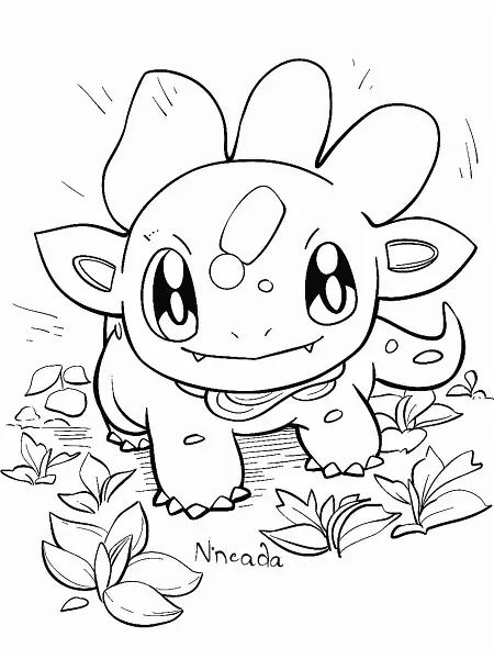 Playful Nincada Pokemon Coloring Page - 0