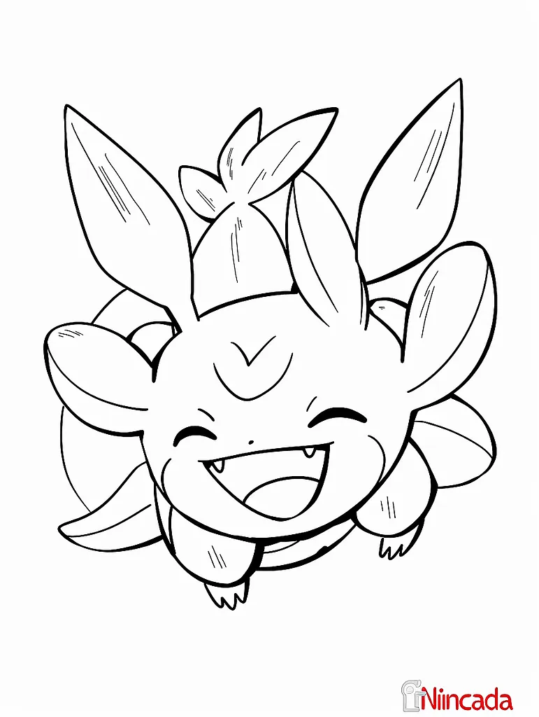 Playful Nincada Pokemon Coloring Page 3