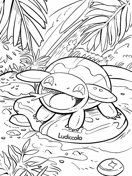 Joyful Ludicolo at the Tropical Beach - 1