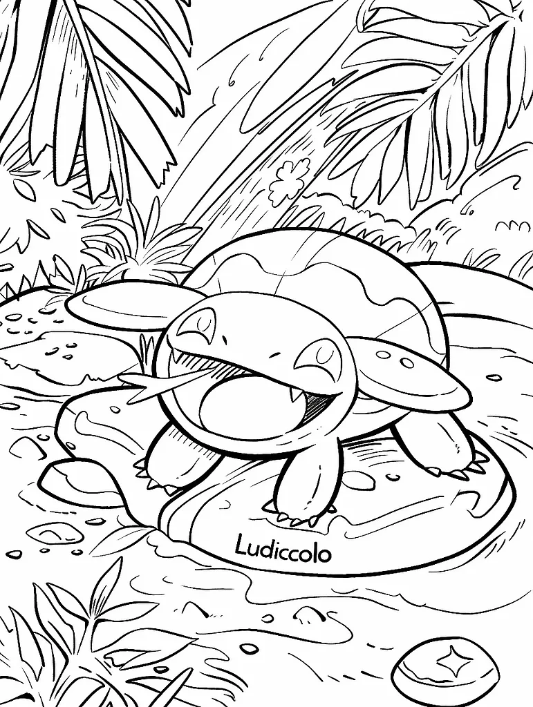 Joyful Ludicolo at the Tropical Beach 2