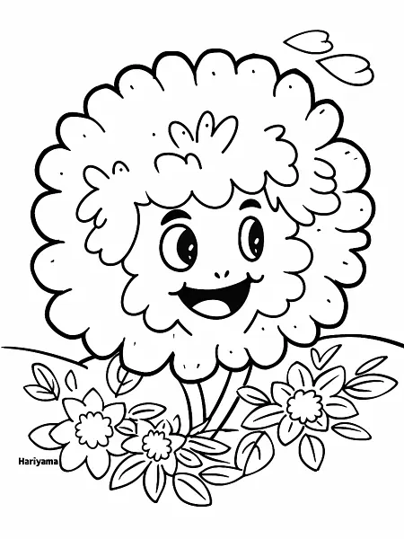 Cheerful Hariyama Pokemon Coloring Page - 2