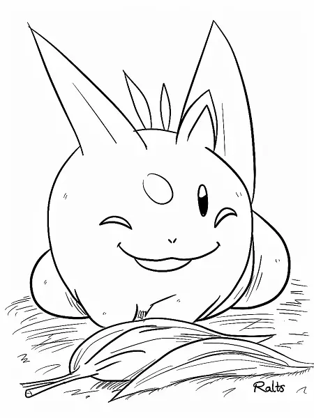 Joyful Ralts Pokemon Coloring Page - 0