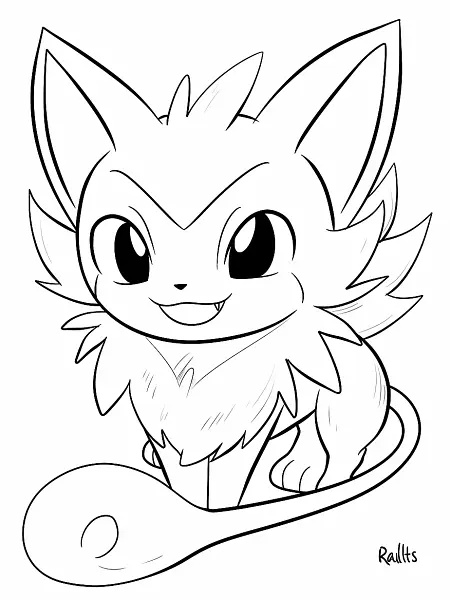 Joyful Ralts Pokemon Coloring Page - 2