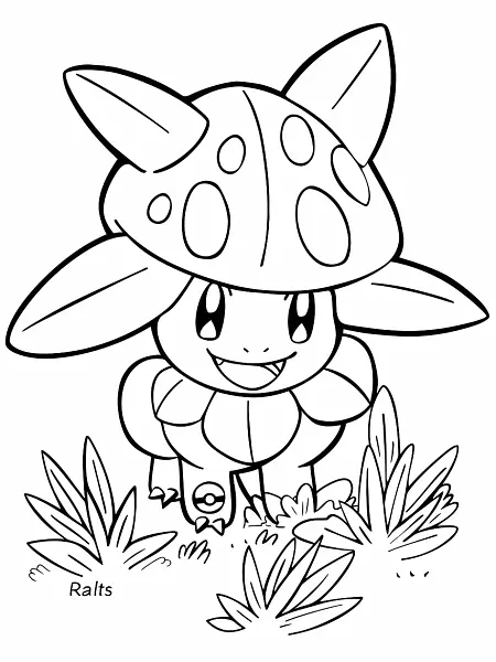 Joyful Ralts Pokemon Coloring Page - 3