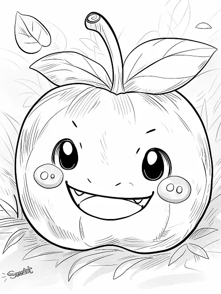 Cheerful Seedot Pokemon Illustration - 1