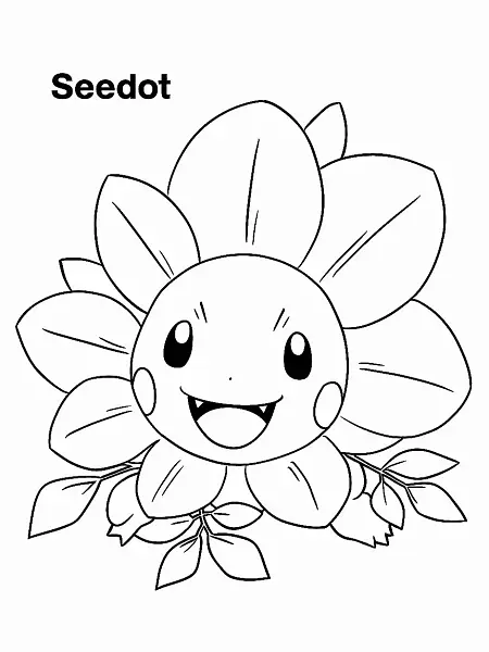 Cheerful Seedot Pokemon Illustration - 0