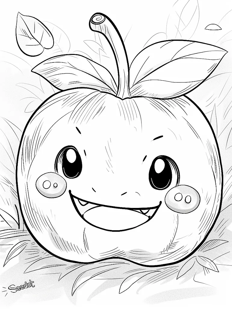 Cheerful Seedot Pokemon Illustration 2