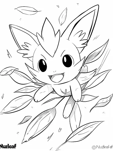 Mischievous Nuzleaf Coloring Page - 2