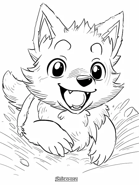 Playful Silcoon Pokemon Coloring Page - 1