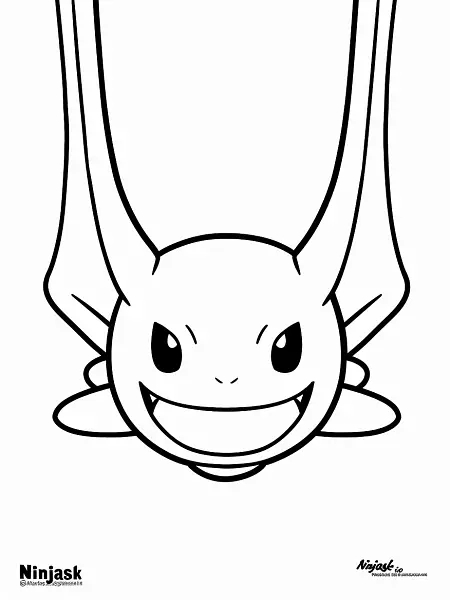 Playful Ninjask Coloring Page - 3