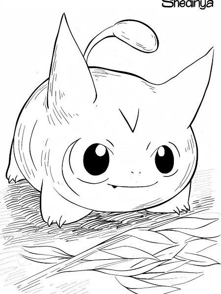 Curious Shedinja: A Kid-Friendly Coloring Page - 2