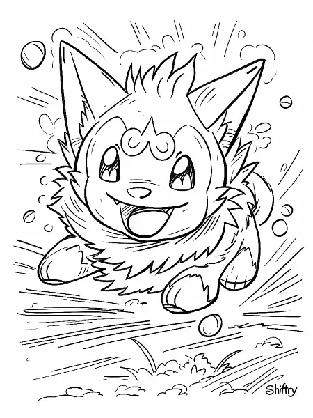 Playful Shiftry Pokemon Coloring Page - 0