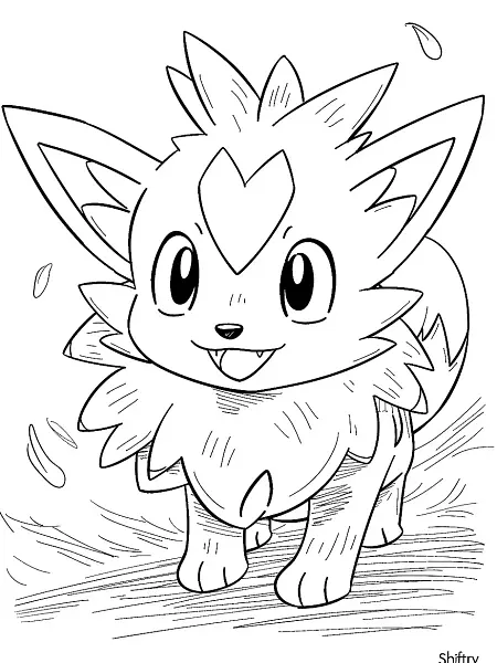 Playful Shiftry Pokemon Coloring Page - 1