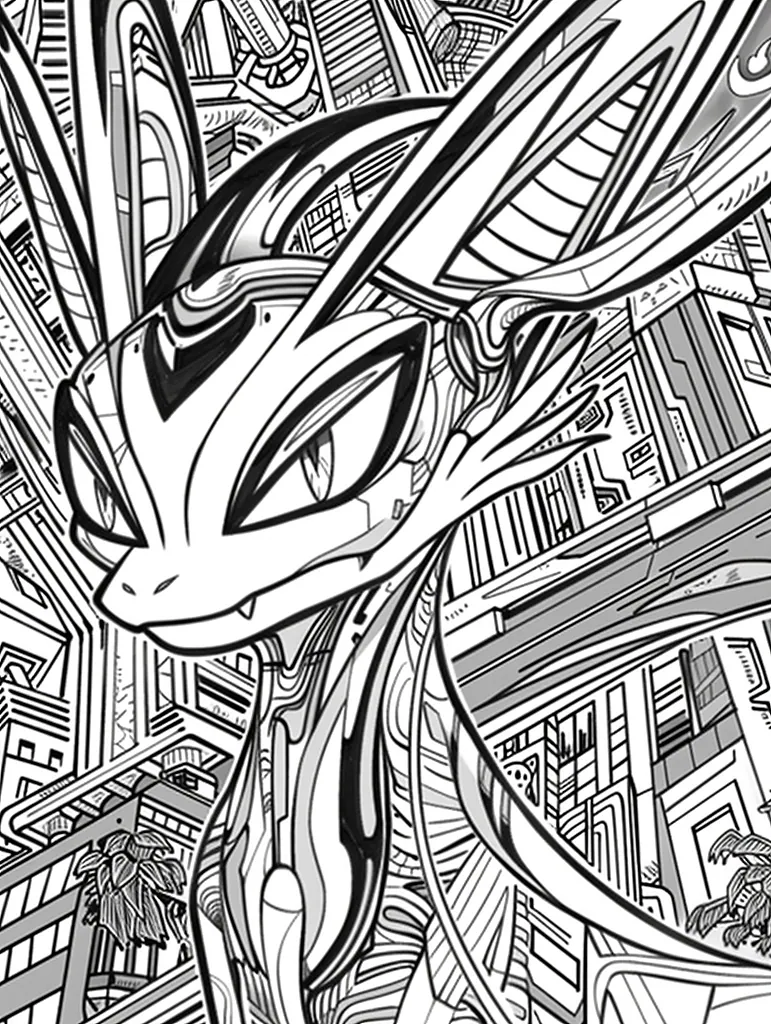 Stakataka in Futuristic City Coloring Page 3