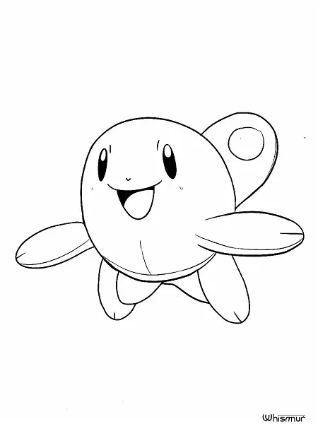 Playful Whismur Pokemon Coloring Page - 0