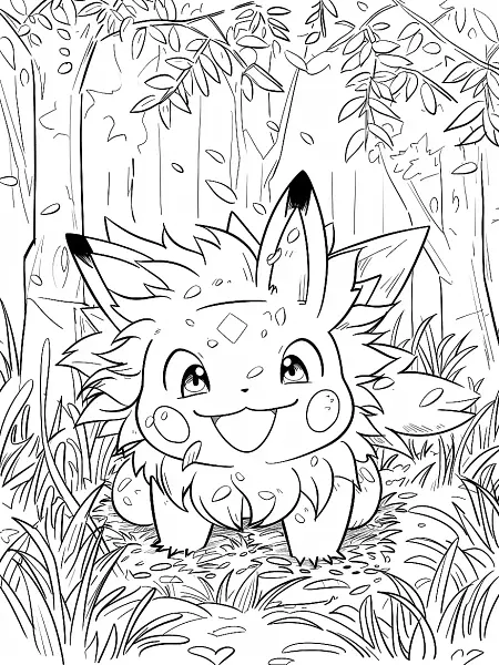 Clodsire Coloring Page: Joy in the Forest - 1