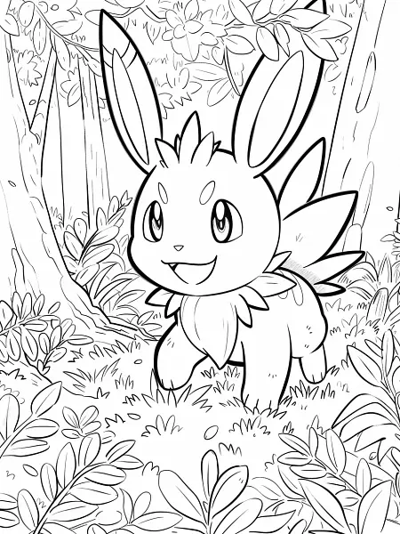 Clodsire Coloring Page: Joy in the Forest - 3