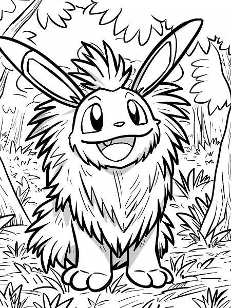 Clodsire Coloring Page: Joy in the Forest - 2