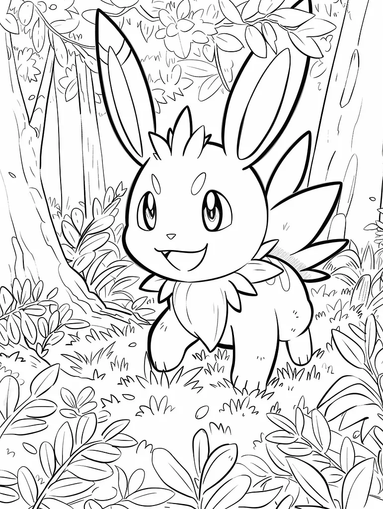 Clodsire Coloring Page: Joy in the Forest 4