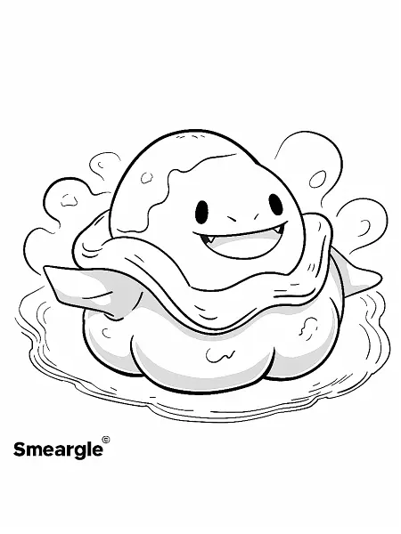 Playful Smeargle Pokemon Coloring Page - 0