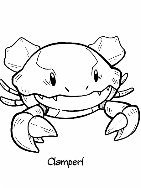 Joyful Clamperl Pokemon Coloring Page - 0