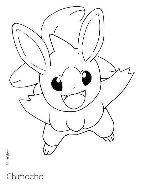 Joyful Chimecho Coloring Page - 3