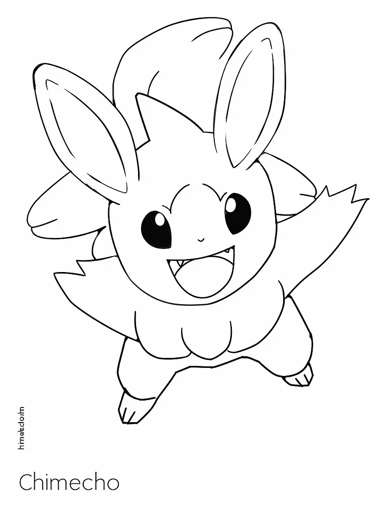 Joyful Chimecho Coloring Page 4