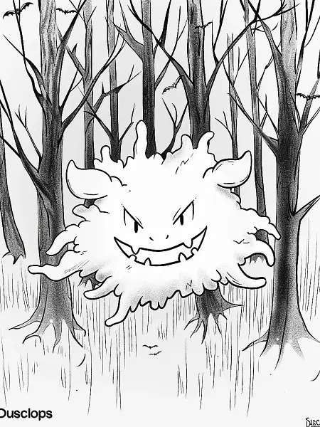 Mischievous Dusclops in a Haunted Forest - 0